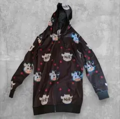 NieR clothing ジップアップパーカー 牛柄 総柄