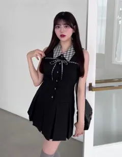 s*様 OLIVEdesOLIVE YUI企画 ノースリーブシャツミニワンピース