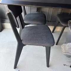 未使用　モダンダイニングチェア ダークグレー