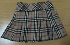 チェック柄プリーツスカート ベージュ系　CECIL McBEE