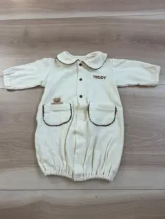 テディベア刺繍付きツーウェイ・ドレスオール50〜60cm