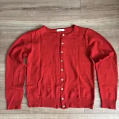 NÎMES 赤 長袖カーディガン