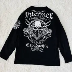 INTERMEX Tシャツ 長袖スカルプリント M（A127）