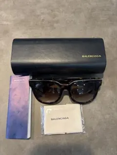 24935】☆美品☆ バレンシアガ アセテートサングラス BB0324SK 黒