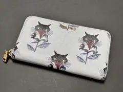 ♢miumiuミュウミュウ/ネコ花柄長財布♢ウォレットPRADACOACH