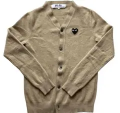 【希少Lサイズ】プレイコムデギャルソン☆刺繍ロゴ入りニットカーディガン 美品