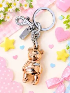 未使用美品コーチCOACH ベア キーホルダー バッグチャームクマ可愛い