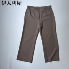 美品 伊太利屋 イタリヤ GK ストレートパンツ　ラインストーン　モカ　11のサムネイル
