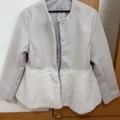 Feroux ペプラムファー ジャケット