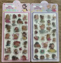 ディズニー プリンセス 立体シール2枚セット 硬いシール