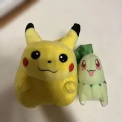 ポケモン　初期　初代　ピカチュウ　おしゃべり　ぬいぐるみ　チコリータ　セット