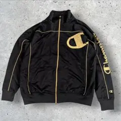 チャンピオン　Champion　トラックジャケット　スウェット　L 黒✕ゴールド