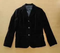 CHILD WOMAN ベロア調 テーラードジャケット 黒