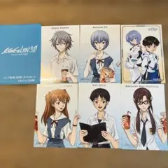 【非売品・全6種コンプ】エヴァンゲリオン 3.0 箔押しポストカード 特典