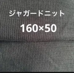 黒暖かジャガードニット生地160×50延長可　リブ代用　子供服　犬服　人形服