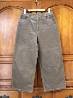 レナウン、チャージ☆ブラウン コーデュロイ ワイドパンツ☆13サイズ