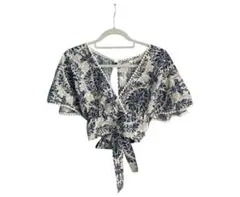 ダンス衣装 SHEIN 花柄 クロップドブラウス X S