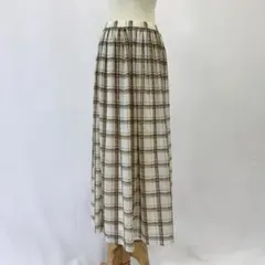 theory luxe セオリーリュクス チェック柄 ロング フレアスカート