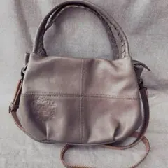 【sac】 2way レザー　ショルダーバッグ　ハンドバッグ　ブラウンのサムネイル