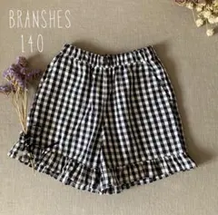 ♡新品♡ブランシェス✾❁⃘⸝⸝ ギンガムチェック柄⑅ 裾フリルショートパンツ140
