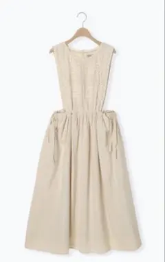 サマンサモスモス レース貼りエプロンワンピース