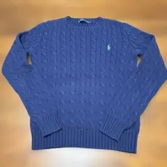 RALPH LAUREN⭐︎ネイビー ケーブルニット Sサイズ