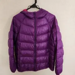 UNIQLO フード付きパープルダウンジャケット XL