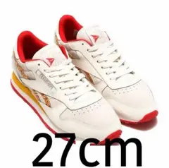 ベビースター アトモス リーボック クラシック レザー ホワイト レッド27.0