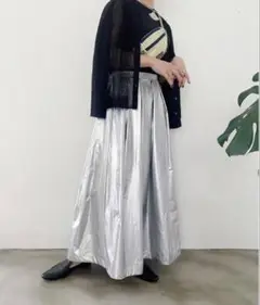 torrazzo donna ★メタリックファブリックスカート　シルバー