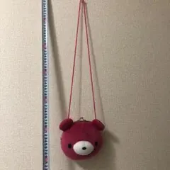 がま口 ポシェット ぬいぐるみ　くま　ピンク　むらさき　ぬいぐるみポシェット