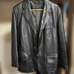 【極美品】Salvatore Ferragamo レザージャケット 本革 羊 黒のサムネイル