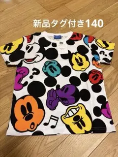 【新品タグ付き140㎝】東京ディズニーリゾート ミッキー 総柄 Tシャツ