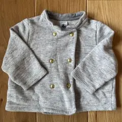 PETIT BATEAU 12m/74cm グレー カーディガン