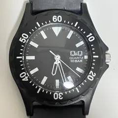 シチズン　Q&Q クォーツ ダイバーブラック 10BAR 可動品
