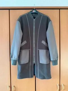 HELMUT LANG 異素材ドッキング ロングボンバーコート Mのサムネイル