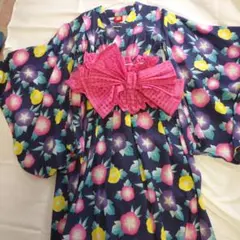 BABY DOLL 花柄 浴衣ドレス L　ワンピース子供服　ベビードール