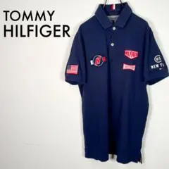 希少デザイン　TOMMY HILFIGER ワッペン付き　ポロシャツ　USA