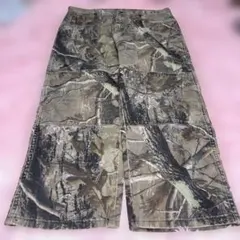 90s Wrangler リアルツリー ダブルニー ワイドデニム ワークパンツ