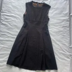 ご専用>定価15万以上 FOXEYフォクシー シルクウールレースワンピ 黒38 