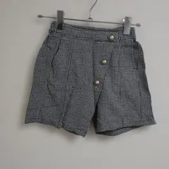 130サイズ チェック柄 ハーフパンツ