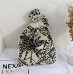 ニットバッグ　ハンドバッグ　ミニトート　韓国　ファッション　エコバック