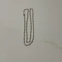 ツイストチェーン　シルバー　60センチ　長さ調整可能