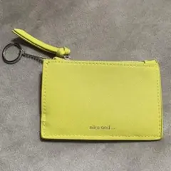 niko and.. ライトグリーン カードコインケース蛍光色財布