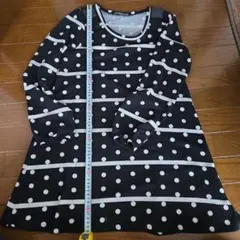 Mignon ドット柄ストライプ長袖チュニックのサムネイル