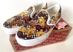 未使用品 VANS バンズ スリッポン 22cm アニマルチェッカーボード 犬柄