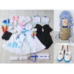 兎田ぺこら コスプレ ホロライブ Mサイズ ほぼフルセット ウィッグ、靴