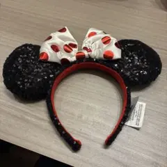 ミニーマウス風スパンコールカチューシャ、カリフォルニアディズニー