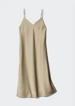 UNIQLOサテンキャミワンピース　M