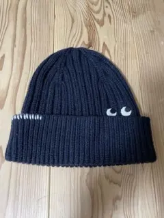 ANYA HINDMARCH✖️UNIQLO 　ニット帽 ネイビー FREEサイズ