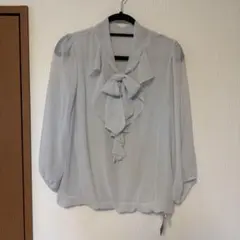 【RIOMARU】ボウタイブラウス 七分袖